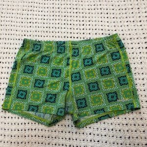 Reebok Green Patterned Volleyball Shorts